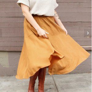 Curator SF Grace a-line skirt in ochre size S-M